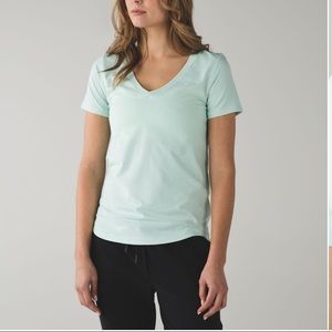 Lululemon What the Sport Tee Heathered Sea Mist